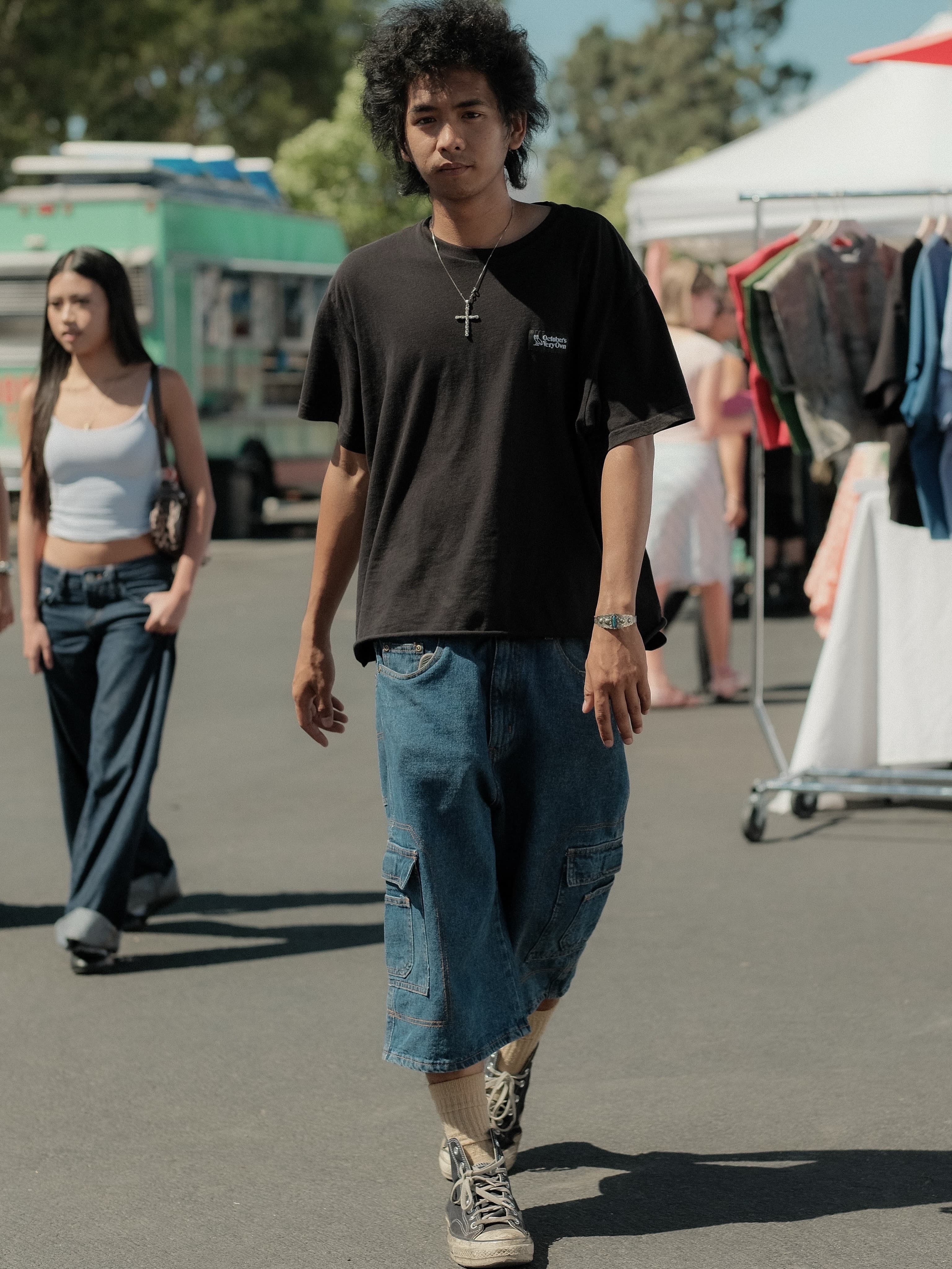 Cargo Denim Shorts, Full Stop