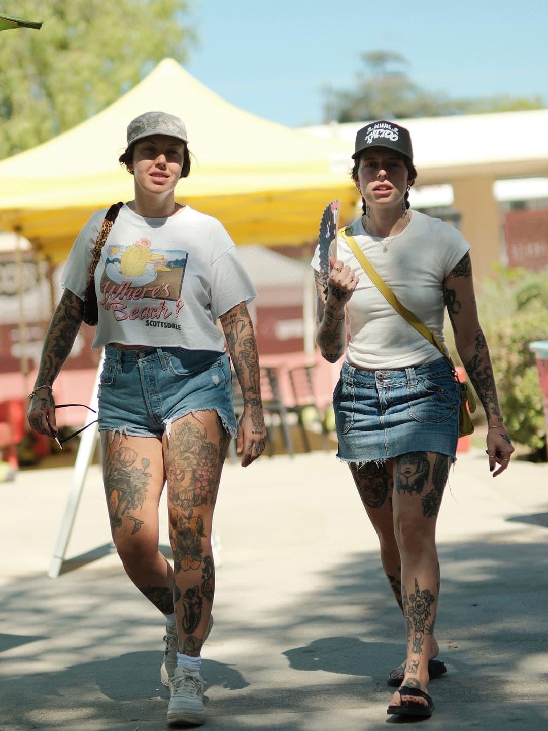 Loose Graphic T-shirt and High-waisted Shorts